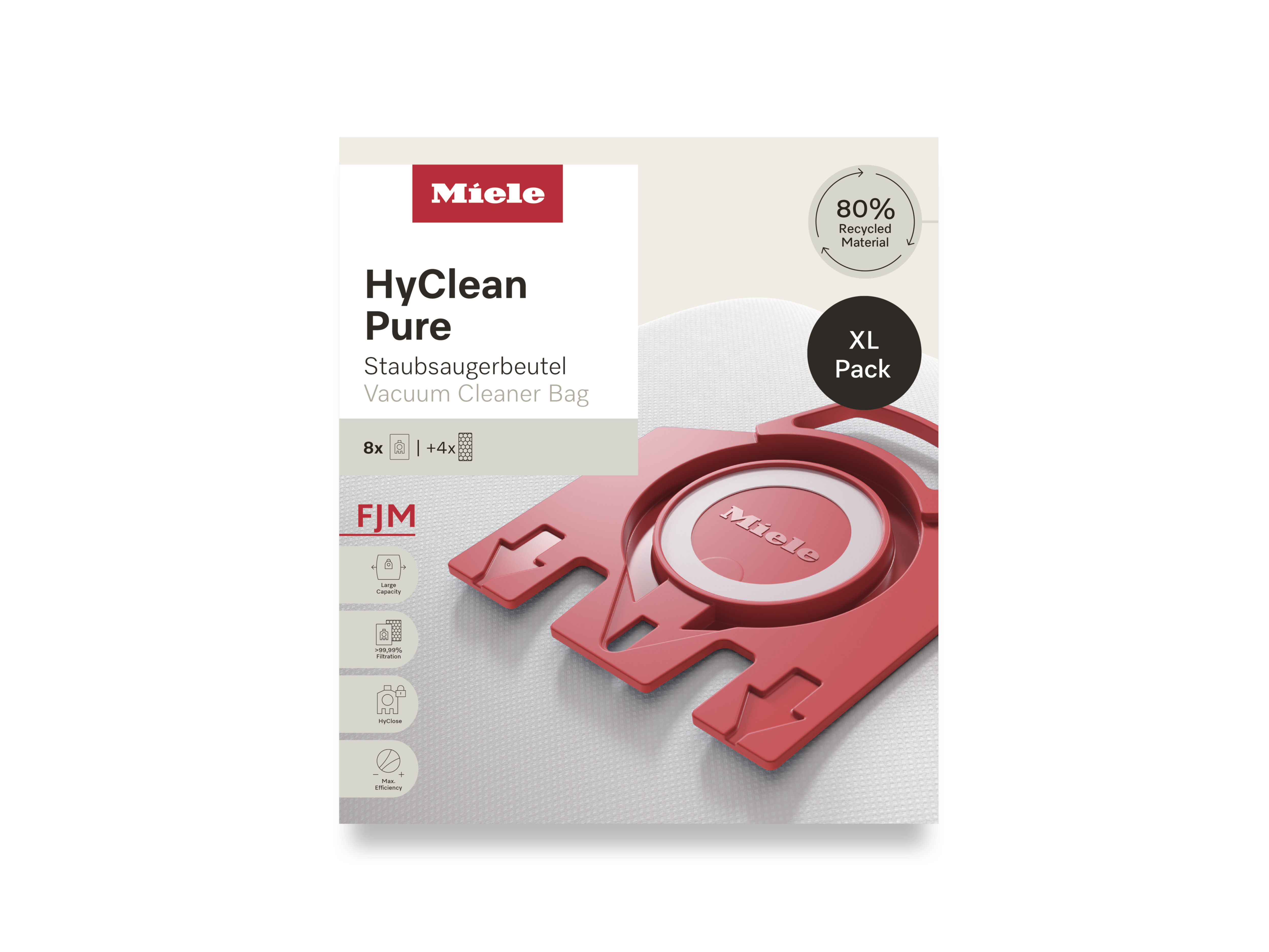 Комплект мешков-пылесборников HyClean Pure FJN XL Miele купить в Томске | Всегда в наличии! | Артикул 12498160 | Официальный сайт