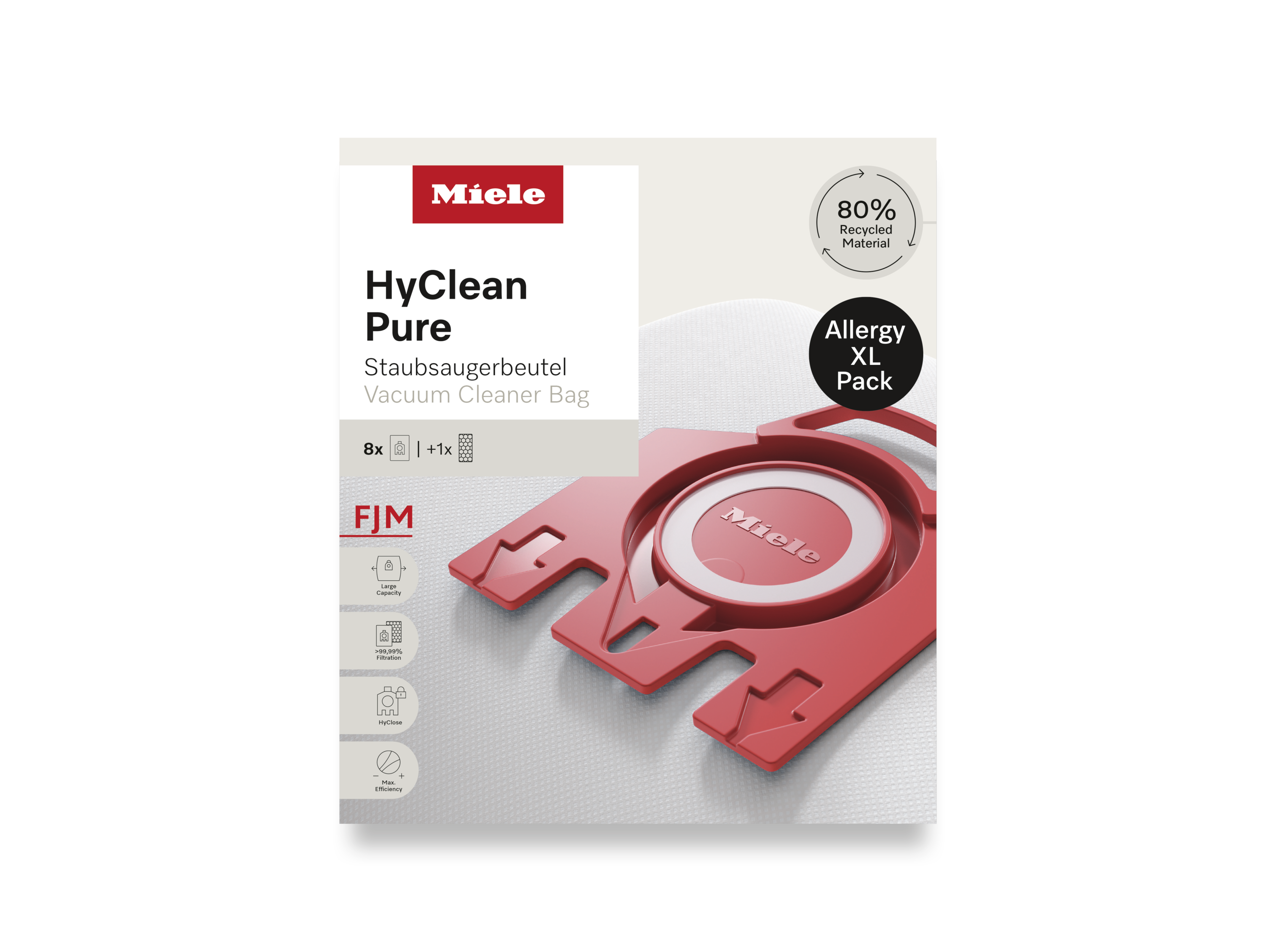 Комплект мешков-пылесборников HyClean Pure FJN Allergy XL Miele купить в Томске | Всегда в наличии! | Артикул 12498190 | Официальный сайт