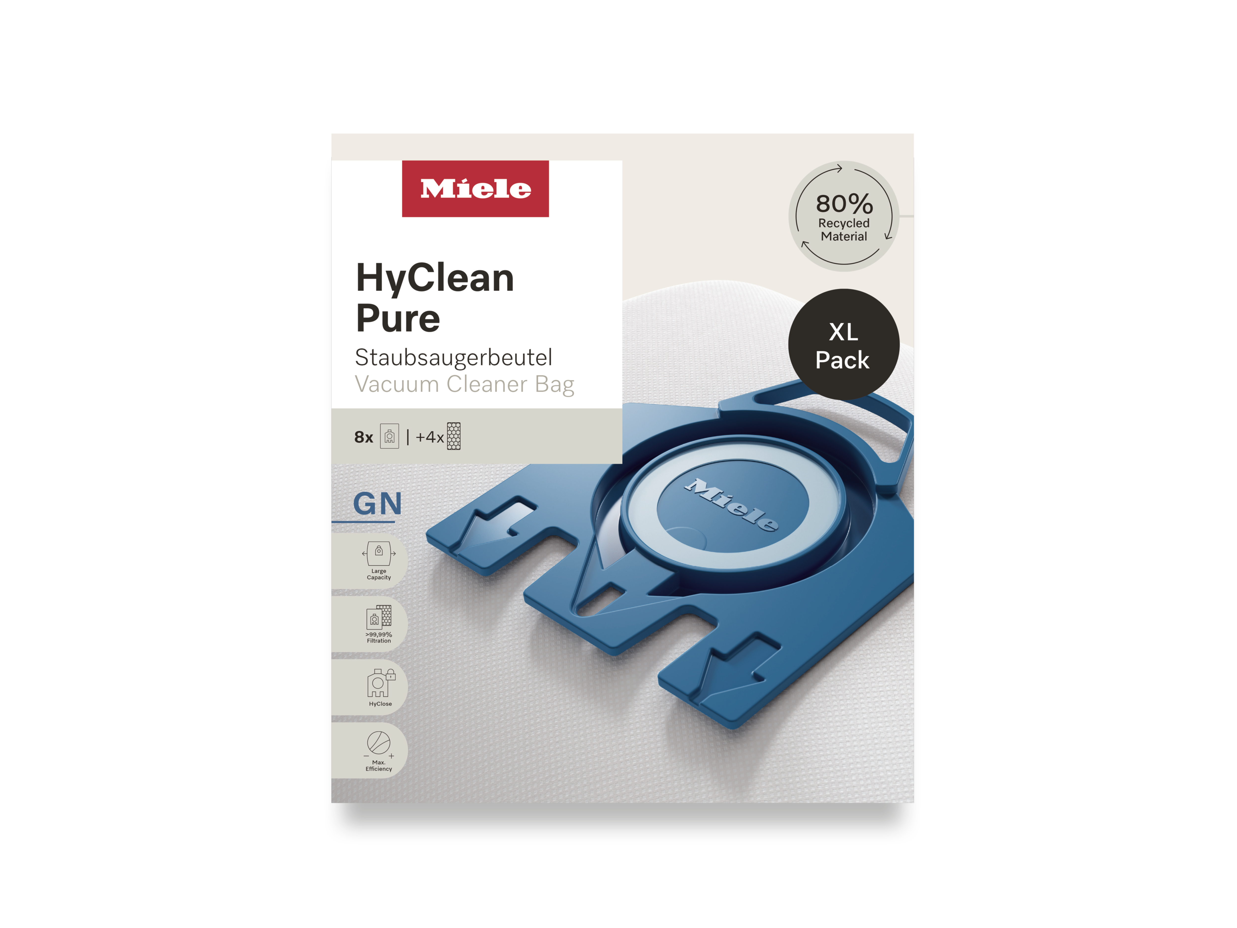Комплект мешков-пылесборников HyClean Pure GN XL Miele купить в Томске | Всегда в наличии! | Артикул 12497870 | Официальный сайт